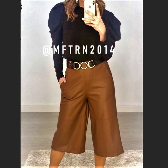 SOLD! ZARA Faux Leather Long Shorts - Picture 14 of 16